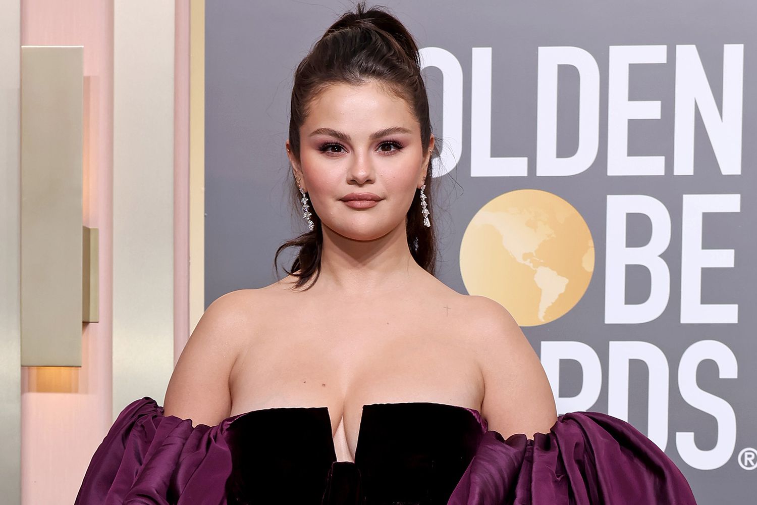 Selena Gomez on the 2023 Golden Globes Red Carpet